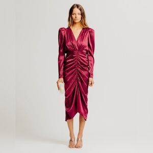 NWT Torn by Ronny Kobo Astrid Dress Size S Wine